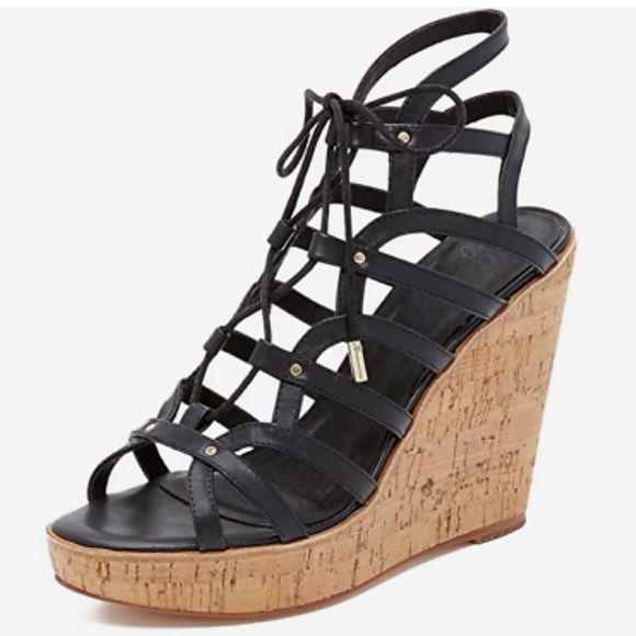 NIB Joie Lace Up Wedge Sandals - Picture 1 of 6